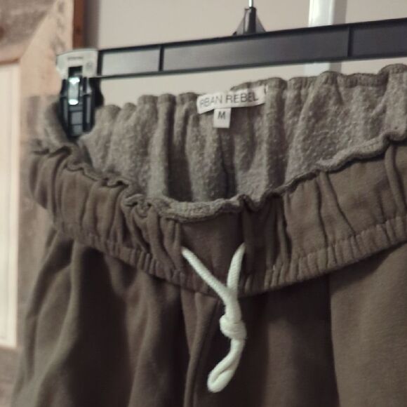 Women's Wide Leg Drawstring Pants - Green - Picture 4 of 6